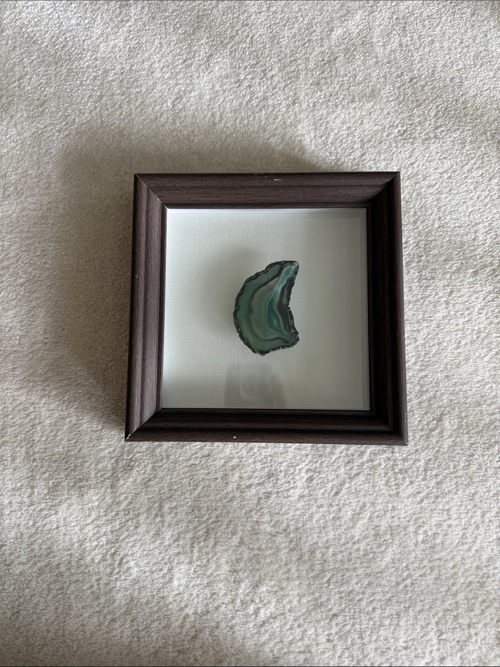 Anthropologie Framed Green Agate Slice Wall Art